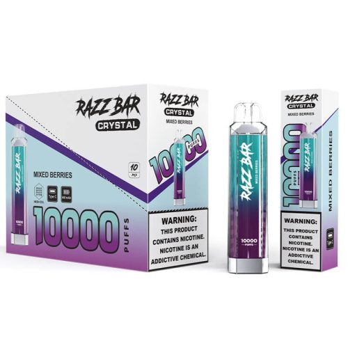 Razz Bar Crystal 10000 Puffs Disposable Vape